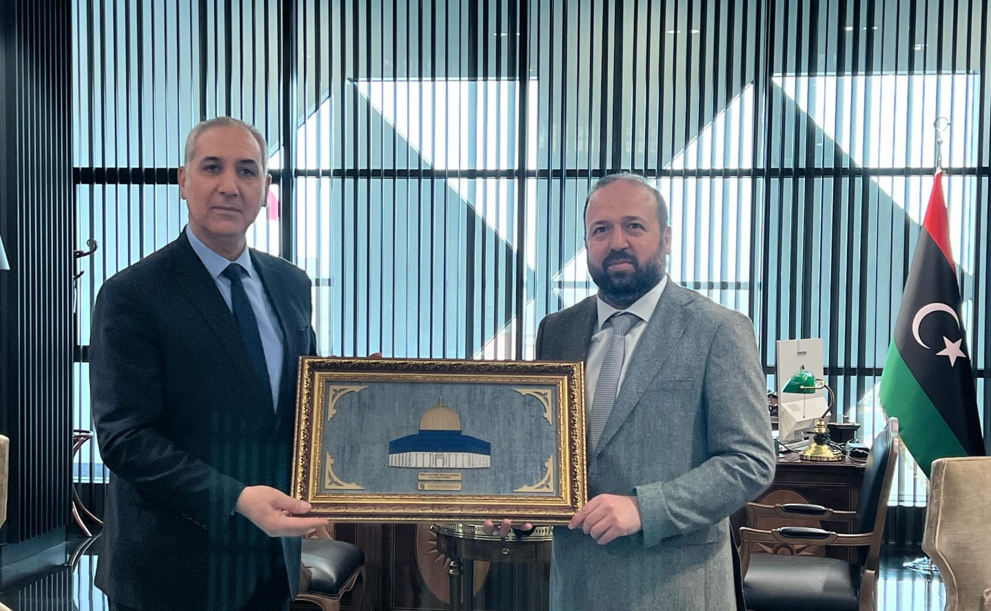 Libya büyükelçisi Mustafa E M ELGELAİB heyetimizi kabul etti 